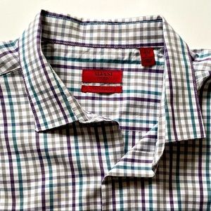 Men’s Alfani Checkered Plaid Button Down Shirt